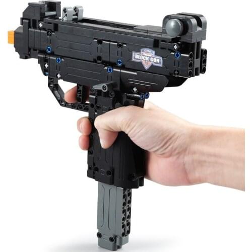 PUBG UZI Military WW2 Shot Gun MOC Creator Building Blocks Classic Weapon Model Sets Bricks DIY Toys For Children Gift 359Pcs