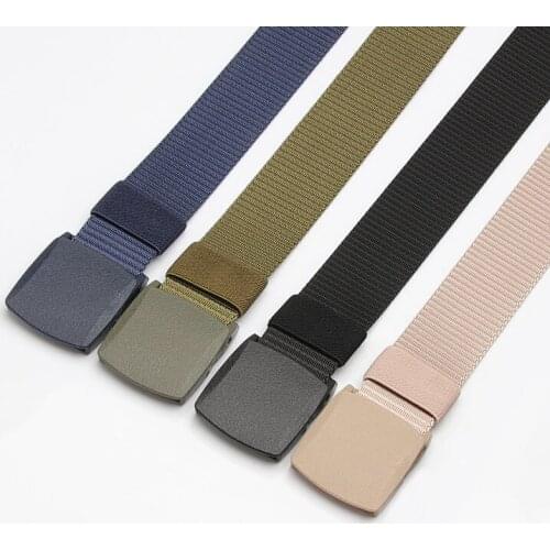 113-123cm Tactical belt Adjustable Plastic Belt buckle Outdoor Belt Fit Survival Men women canvas Nylon Belts Military