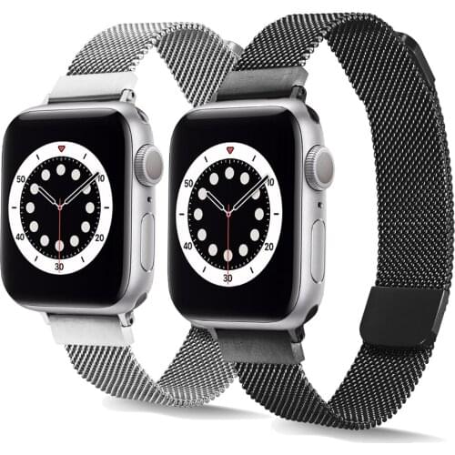 Strap For Apple watch Band 6 44mm 40mm 38mm 42mm 44 mm Double Sided Magnetic Loop Metal bracelet iWatch serie 3 4 5 6 SE 40 mm