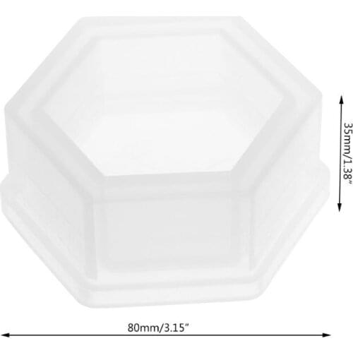 Hexagon Flower Pot DIY Silicone Molds Garden Planter Cement Concrete Vase Soap Moulds