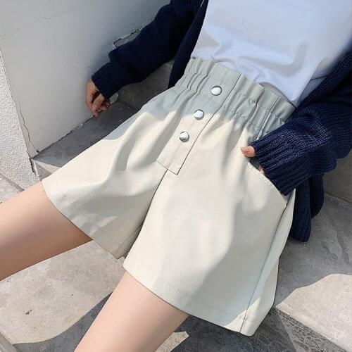 Sanderala Pockets Shorts for Women Sexy Plus Size Casual Slim Loose Shorts Pockets Elastic Button High Waist Womens Clothing