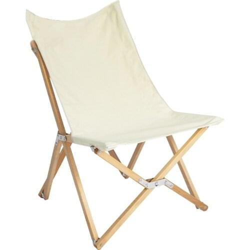 Bulk Foldable Wooden Camping Chairs Double Canvas Portable Camping Fishing Chair