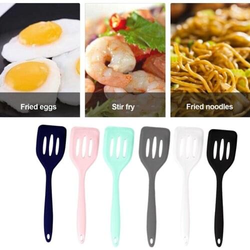 Heat Resistant Silicone Turners Gadgets Kitchen Tools Egg Fish Frying Pan Scoop Fried Shovel Spatula Cooking Utensils