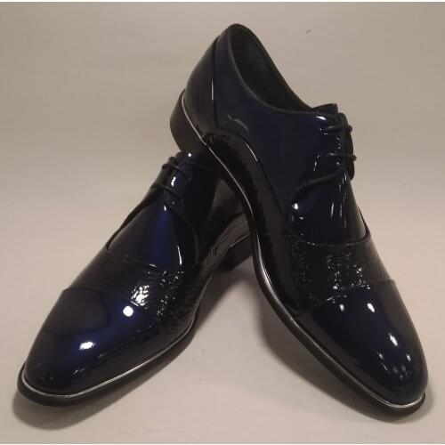 Mens Classic Shoes High Quality Genuine Leather Patent Leather Italian Mold Invitation Tuxedo Wedding Suit Business Shoes