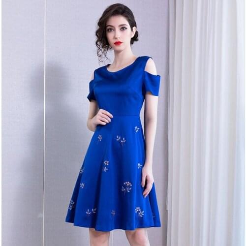 Street club High Flower dress 2021 new spring summer ladies Clothing Elegant Short sleeve party Dress Women Embroidery dresses
