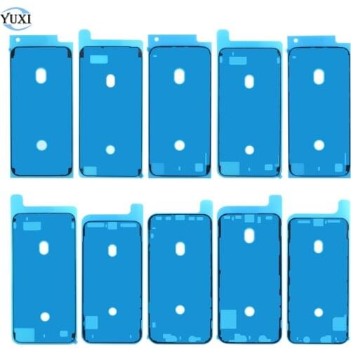 YuXi 10pcs Waterproof Sticker For iPhone X XR XS 11 12 Pro Max 8 7 6S Plus LCD Screen Seal Tape Adhesive Glue Repair Parts