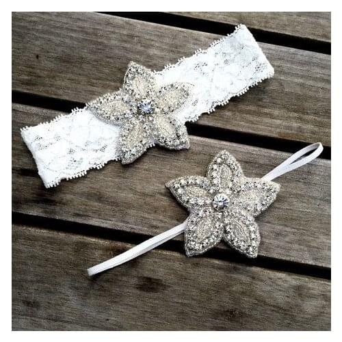 Yundfly Vintage Toddler Star Rhinestone Headband Girls Baptism Christening Headbands Baby Birthday Hair Accessory