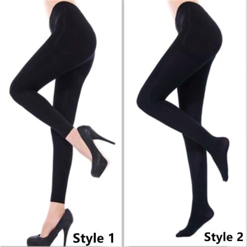 2020 New Hot Classic Sexy Women Black Opaque Footed Tights Pantyhose Thick Tights Stockings Women Fashion Tights