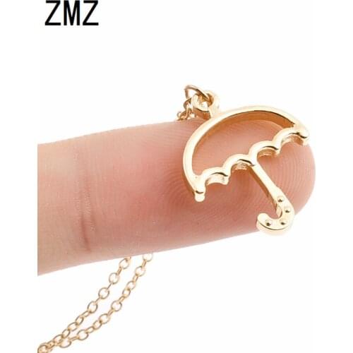ZMZ 30pcs/lot 2018 Europe/US fashion umbrella pendant cute innovative geometric necklace gift for mom/girlfriend party jewelry