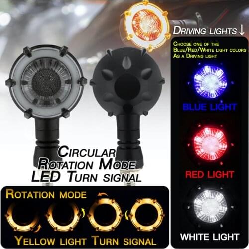 1Pc Universal Waterproof Circular Turn Signal Warning Lights Signal Lamp Motorbike Racing Scooter ATV Flasher Led Light Supplies