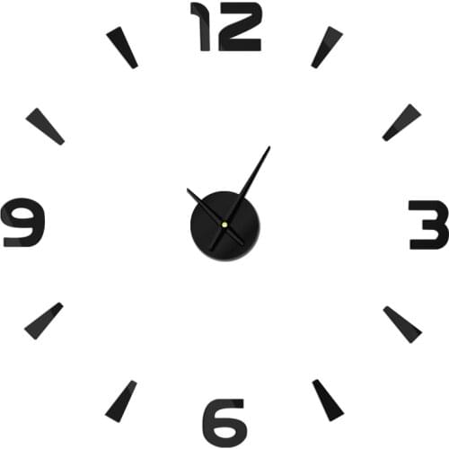 3D Arabic Numerals DIY Acrylic Mirror Wall Clock Frameless Long Hands Silent Quartz Watch Living Room Wall Decor Reloj Pared