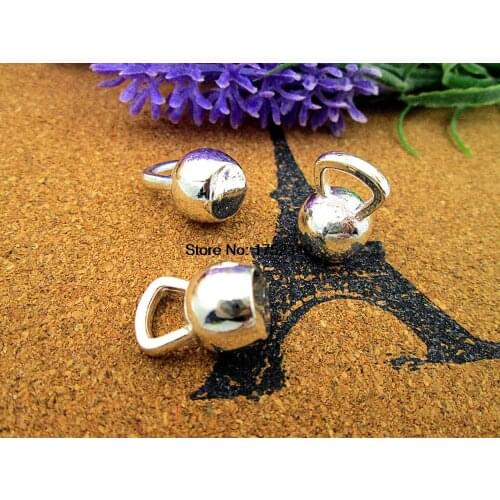 4pcs- Antique Tibetan Silver Kettlebell Charms Pendants, DIY Supplies, Jewelry Making 15x9X7mm