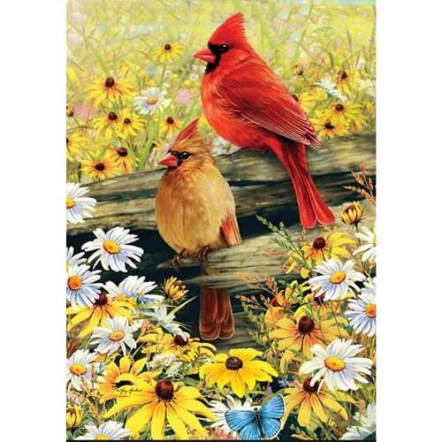 5D DIY Diamond Painting Birds Daisy Flower Animal Mosaic Embroidery Cross Stitch Embroidery Crafts Home Wall Stickers Decoration