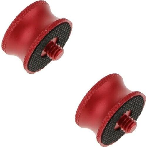 2pcs 1/4" Male to 3/8" Female Screw Thread Adapter for Tripod DSLR Camera Red