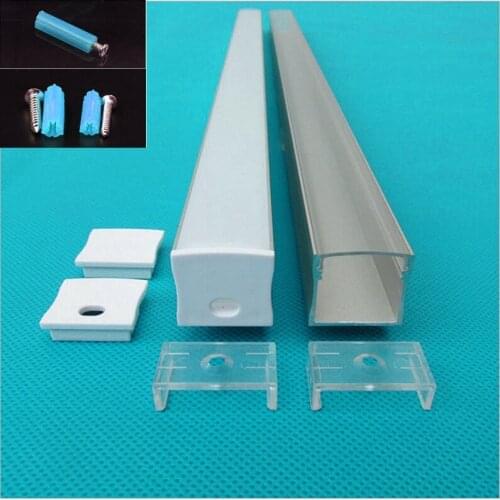 5-30pcs 40inch 1m led aluminium profile for 20mm strip,W23.5mm*H20mm led profile with cover, linear light,wall washer housing