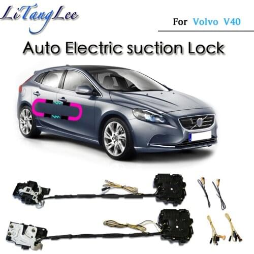 For Volvo V40 2013~2021 Car Soft Close Door Latch Pass Lock Actuator Auto Electric Absorption Suction Silence Closer