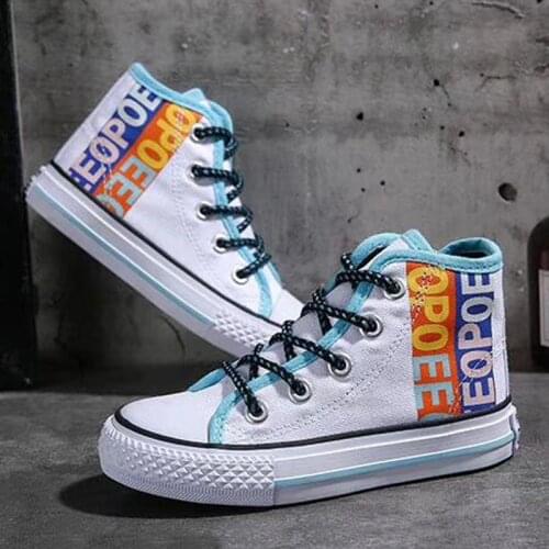 Children Shoes For Girl Baby Sneakers New Spring 2020 Fashion High Top Canvas Boy Shoe Kids Classic Canvas Shoes With Letter