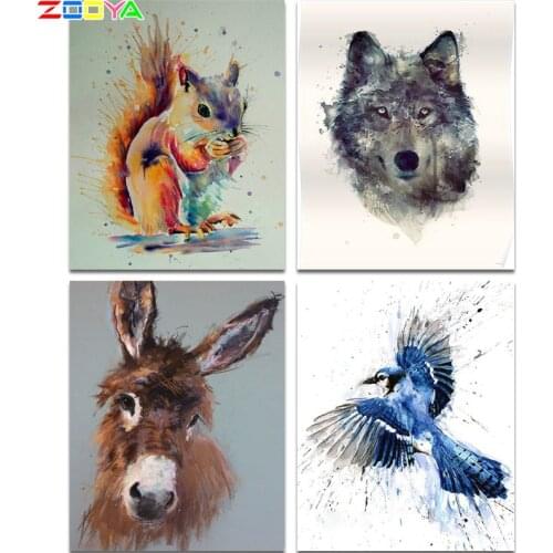 Diy 5D Diamond Painting Dog Animal Uil Lion Rhinestone Cross Stitch Diamond Embroidery Cat Cow Diamond Mosaic Cat Toy Puzzle Dw