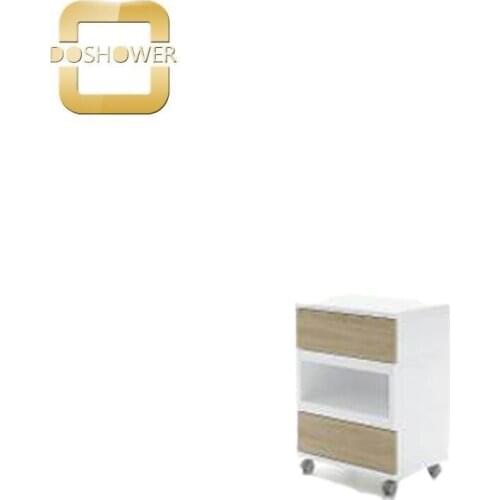 Doshower design furniture with 4 wheel trolleys for nail salon furniture