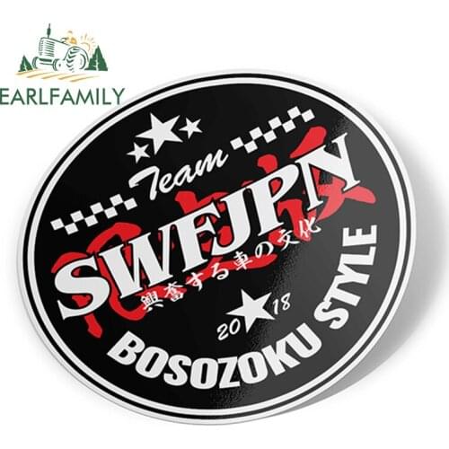EARLFAMILY 13cm x 11.5cm for SWFJPN BOZOSOKU Camper Car Stickers Vinyl Car Sticker Bumper Decoration Decal JDM Accessories