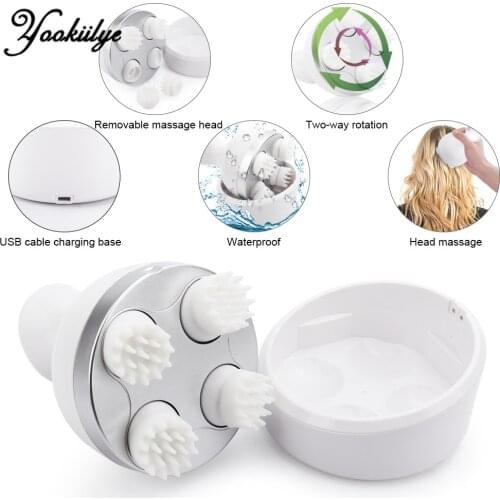 Electric Head Massager Cat Paw Massager Roller Body Relax Massage Household Handheld Wireless Massage Claw for Head Arms Legs