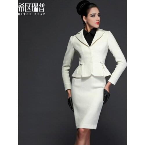 European And American High-End Designer Brand Wool Fashion Temperament Professional Dress