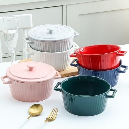 Nordic Color Kitchen Tableware Soup Bowl Ceramic Creative European Simple Household Noodles Bowl