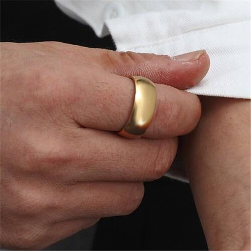 MOREDEAR Simple Style 8mm Titanium Ring For Men And Women Rings