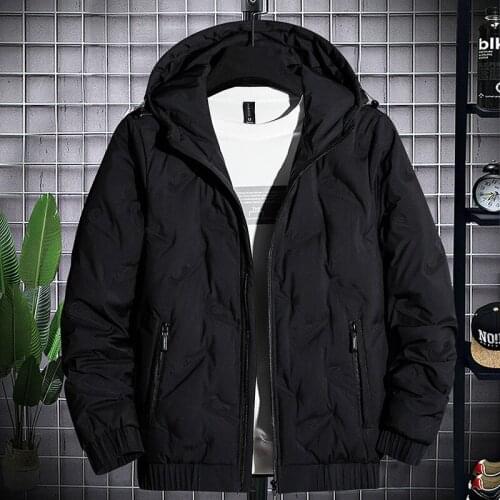 Down Jacket Men Winter New Hooded Trendy Slim White Duck Down Male Coat Clothes