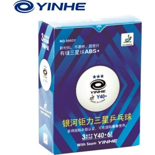 ITTF Apprved YINHE 3 Star Y40+ ABS PRO Seamed PP Ball Table Tennis ball / ping pong ball 1 box
