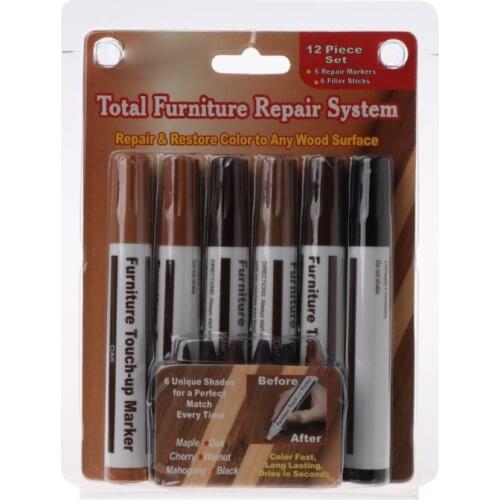Wood Repair System Kit Filler Sticks Touch Up Marker Floor Furniture Scratch Fix