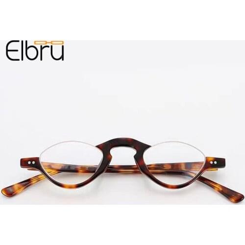 Elbru Hot Style Anti-blue Light Reading Glasses Half-frame Presbyopia Eyeglasses High Definition Spectacles Unisex +10 to +3.5