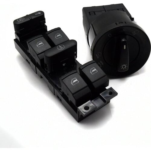 2 Pcs window switch headlight switch for VW JETTA GOLF MK4 POLO BORA Passat B5 BEETLE 1C0 941 531 1J4 959 857D