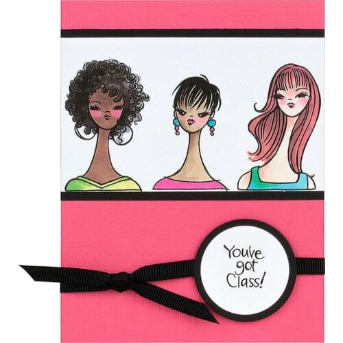 Clear Stamps Hey Fashion Ladies Transparent Stamp for DIY scrapbooking Album Crafts Cards Decoration New 2019