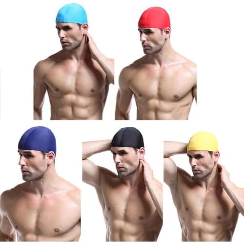Unisex Pool Beach Swim Caps Waterproof Elastic Nylon Swimming Protecting Hat Swim Pool Hat Swimming Cap for Men & Women Adults