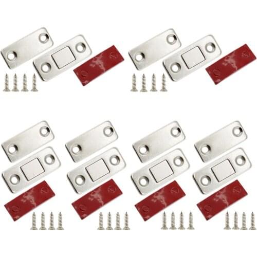 Cabinet Door Magnet,Ultra Thin Magnetic Door Catch,Stainless Steel Drawer Magnet Catch for Sliding Door Closure Kitchen Hardware