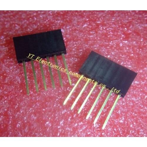 40pcs 2.54MM 6Pin 11MM Long Needle Female Header Strip Stackable Header for W5100 6p Long Needle Female Kit