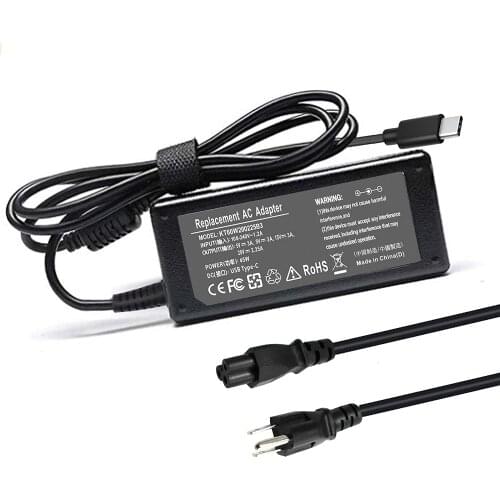 45W Type C USB C Replacement AC Adapter Charger Compatible For HP/Dell/Samsung/Acer/Sony/Toshiba Laptops Smart Phones Type-C N