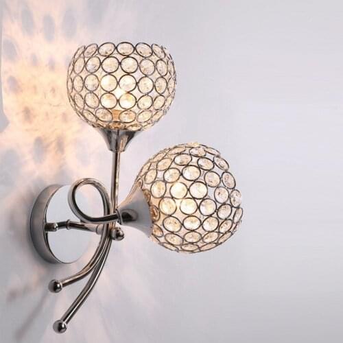 Nordic Modern Fashion Creative Bedside Light Home Decoration Double Head Glass Lampshade Bedroom/Restaurant/Study/Stairs E 27