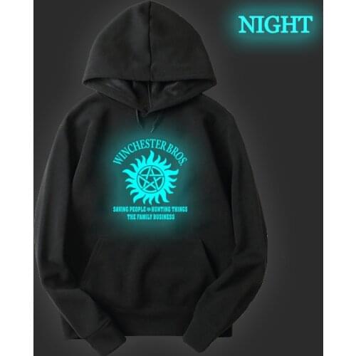 Luminous Men Women Kids Supernatural Hoodie Printed Casual Velvet Teens Cotton Hoodies Boys Girls Gift Sweatshirt Tops Pullover