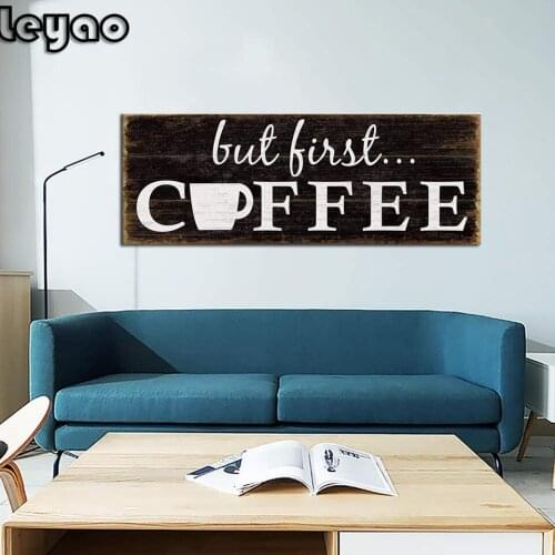 Inspiring Motto Diamond Embroidery Coffee Cup Picture Of Rhinestones Full Square Round Diamond Painting Child Cross Stitch