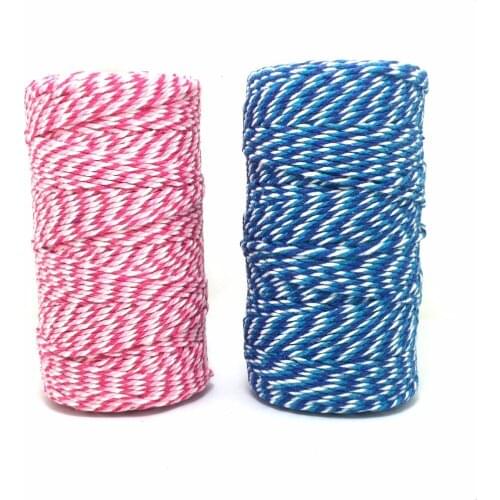 ZERZEEMOOY 8ply 1~1.5mm 100yard/spool Cotton Bakers Twine Mix Bakers Twine Gift Packing Twine for Crafting craft handmade cord