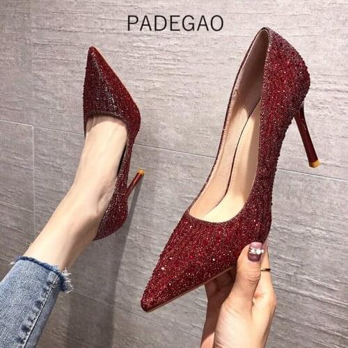 Heels Women 2021 Shoes for Wedding Women Crystal Party Night High Heels Sexy Luxury