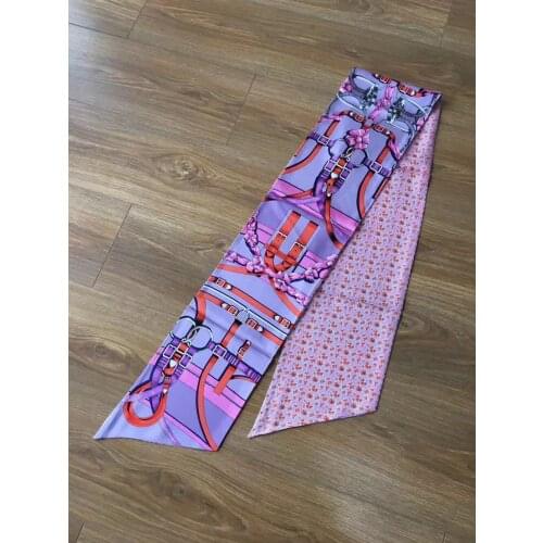 2019 new arrival fashion elegant brand 100% silk scarf long shawl 180*20 cm hand made roll wrap for women lady free shipping