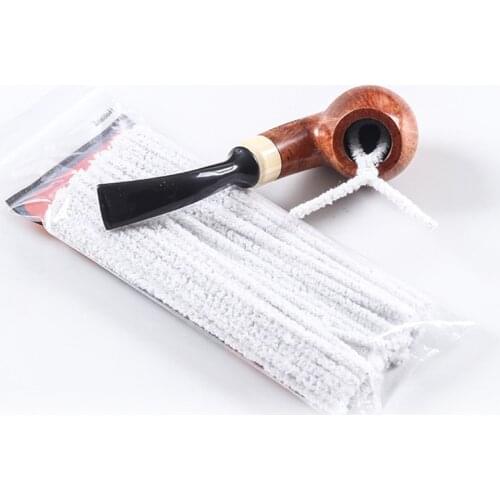 100pcs Super Absorbent Cotton Metal Core Pipe Cleaner Brushes Tobacco Smoking Pipe Cleaning Rod Tools Non-Shedding Free Shipping