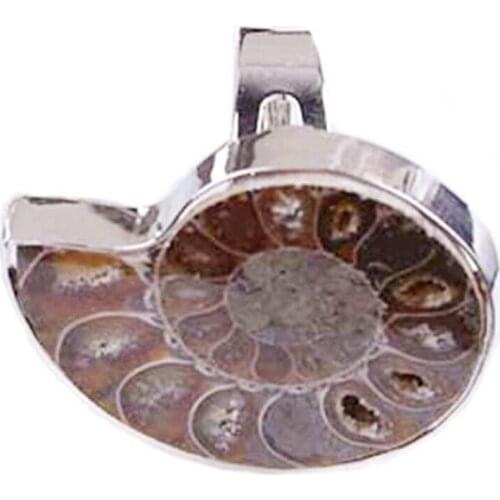 100-Unique 1 Pcs Silver Plated Irregular Shape Ammonite Reliquiae Resizable Ring For Anniversary Jewelry