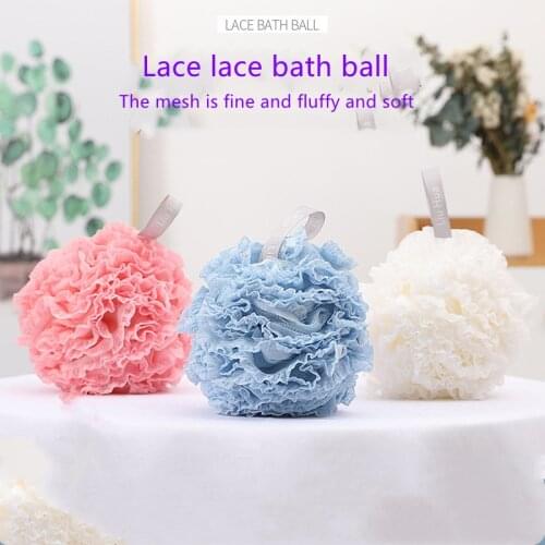 1pcs Large bath ball bubble bath flower lovely girl bath soft not easy to loose lace bath ball bath flower bath body brush