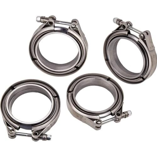 3 INCH V-BAND FLANGE & CLAMP SET For V-BAND KIT FOR TURBO CHARGER DOWNPIPE TUBE