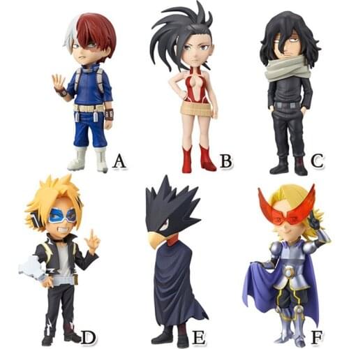 6pcs/set 10cm Anime My Hero Academia Figure Todoroki Shouto Action Figure Kaminari Denki Statue Collection Model Toys Gift