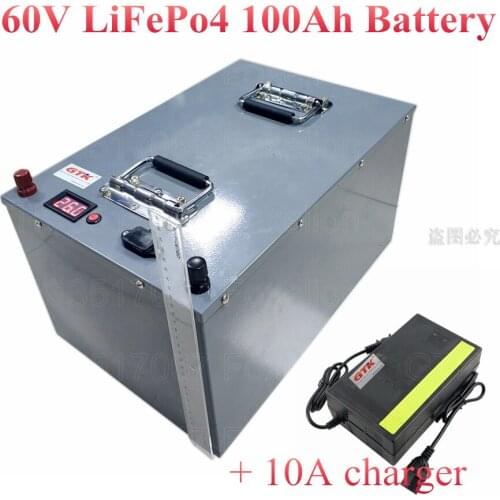 60v 100Ah 150Ah LiFePo4 Battery Deep Cycle electric scooter For power station solar energy 36V 48V EV RV storage +10A charger